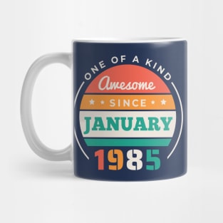 Retro Awesome Since January 1985 Birthday Vintage Bday 1985 Mug